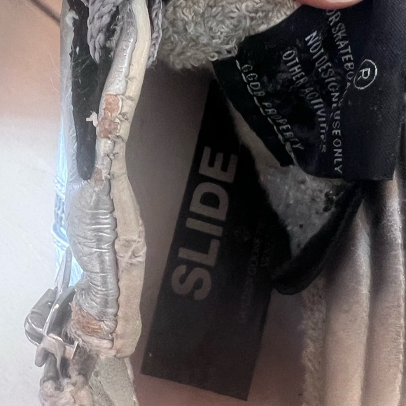 Golden Goose Metallic Silver and Black Sneakers with Blue Detail - Picture 5 of 5